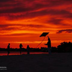 Florida Sonnenuntergang Cape Coral Beach